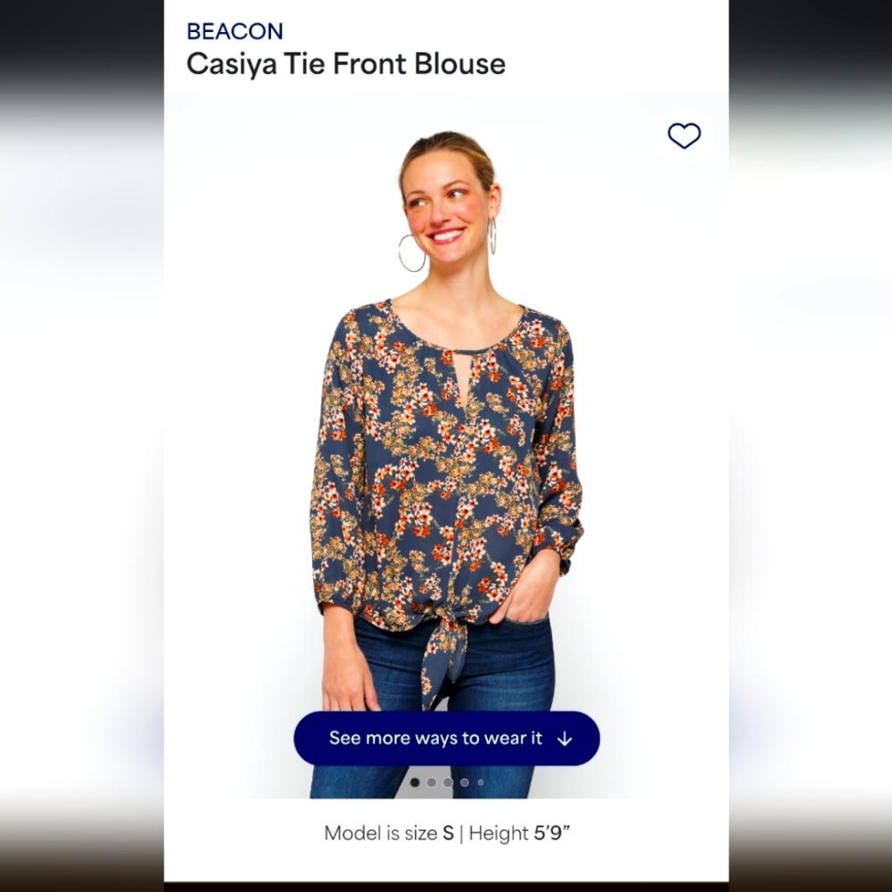 Casiya tie front blouse M